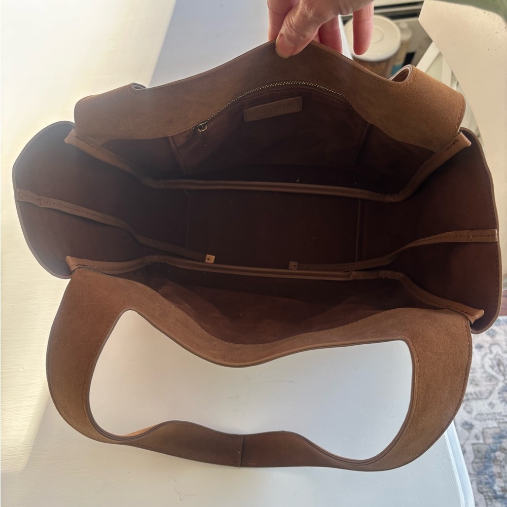 YSL Brown Suede Tote Bag - Picture 7 of 9